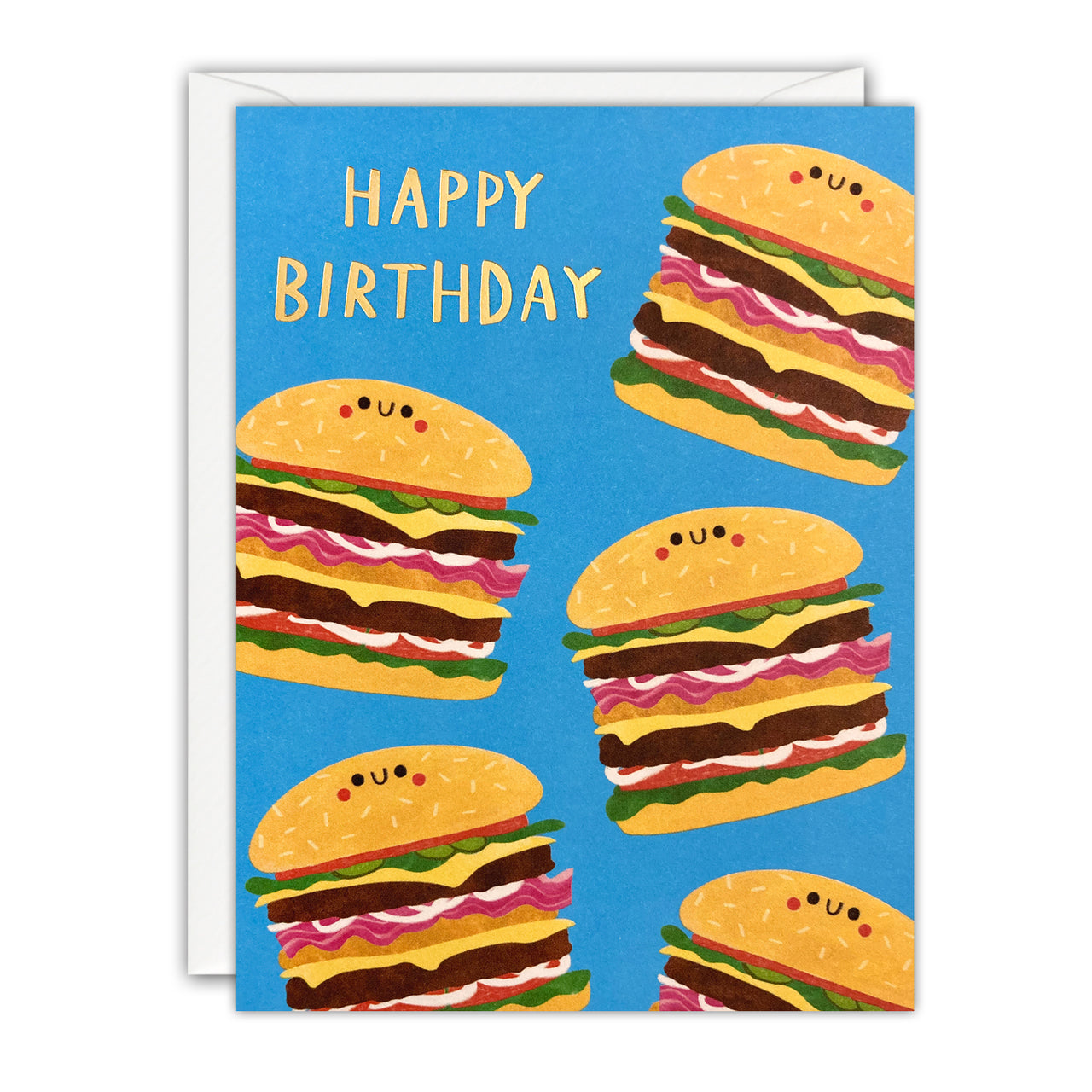 Burgers Mini Birthday Card by James Ellis