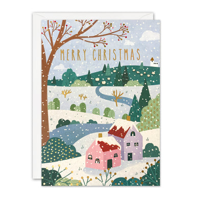Houses Christmas Card by James Ellis