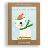 Polar Bear Mini Christmas Card by James Ellis