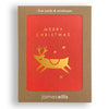 Gold Reindeer Mini Christmas Card by James Ellis