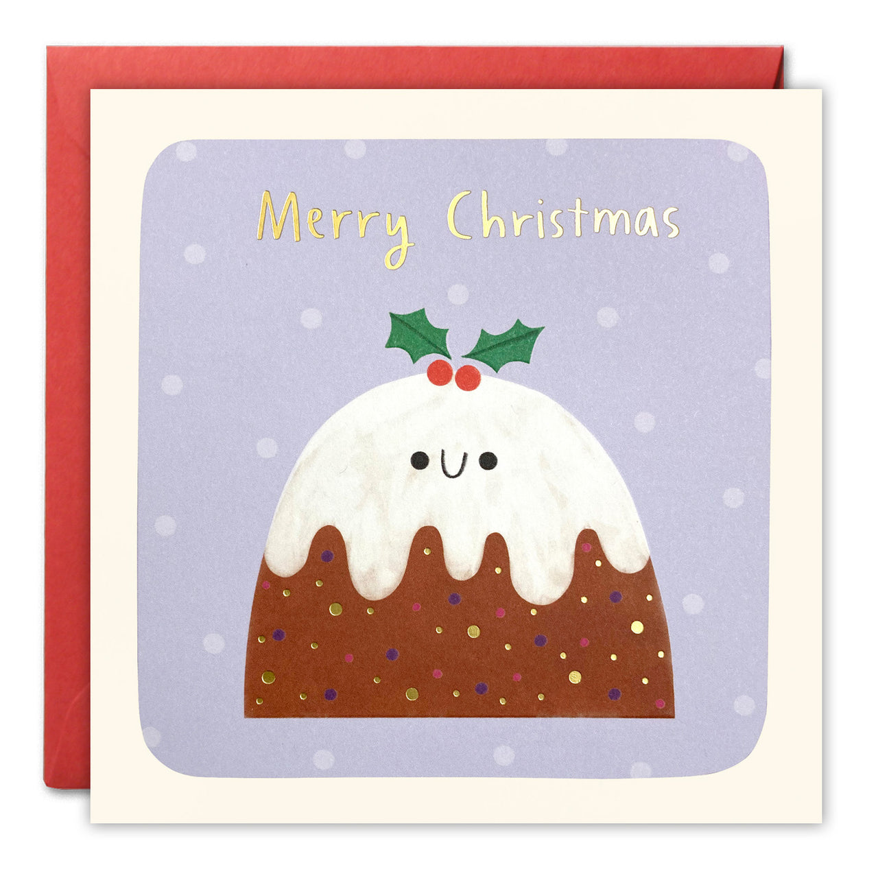 Happy Pudding Christmas Card by James Ellis
