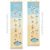 Seaside Canvas and Wood Height Chart