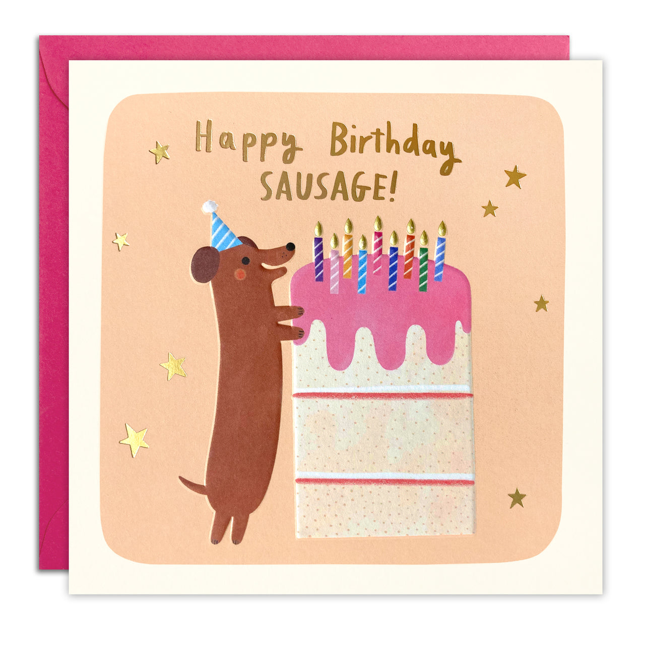 Happy Birthday Sausage Card by James Ellis