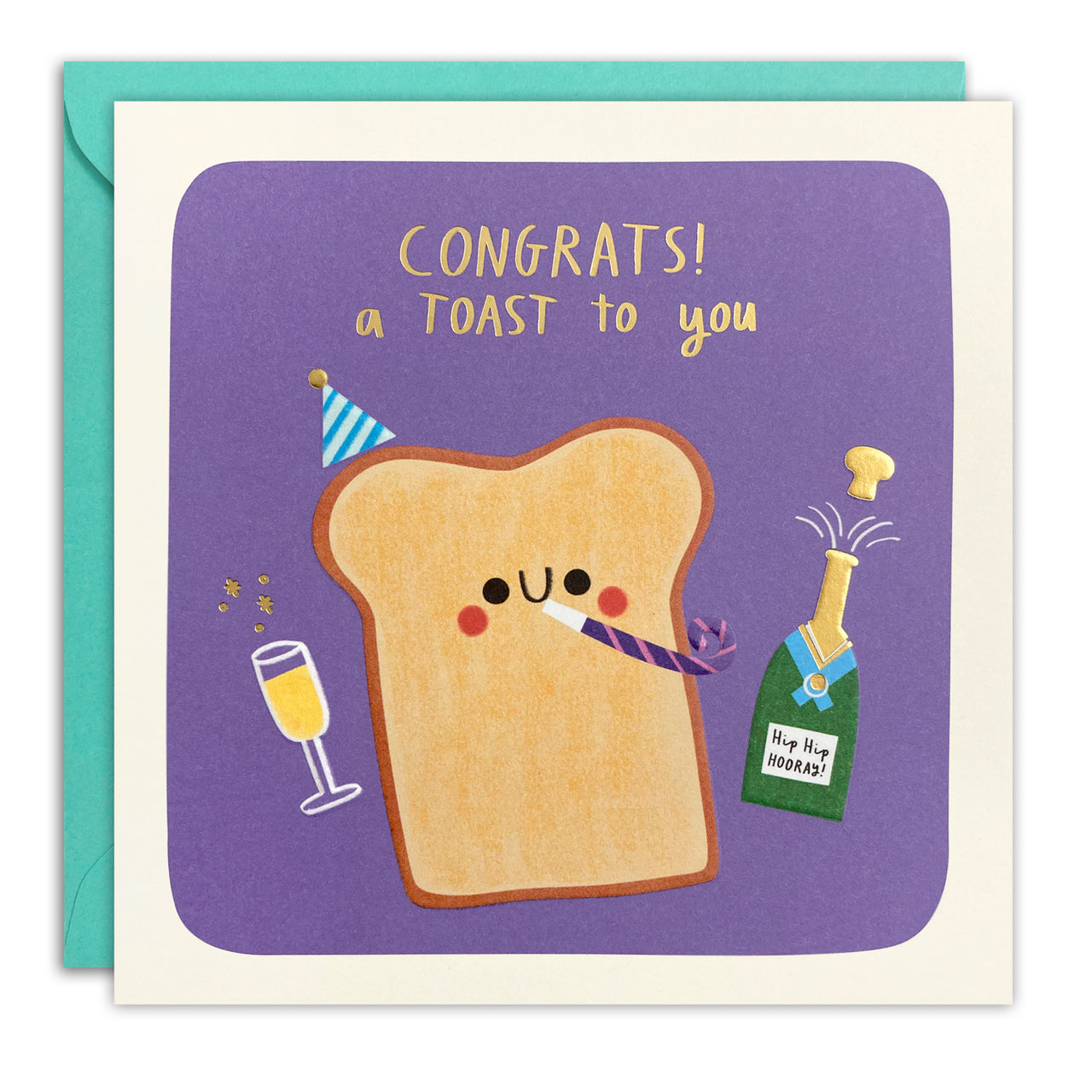Toast to You Congratulations Card by James Ellis