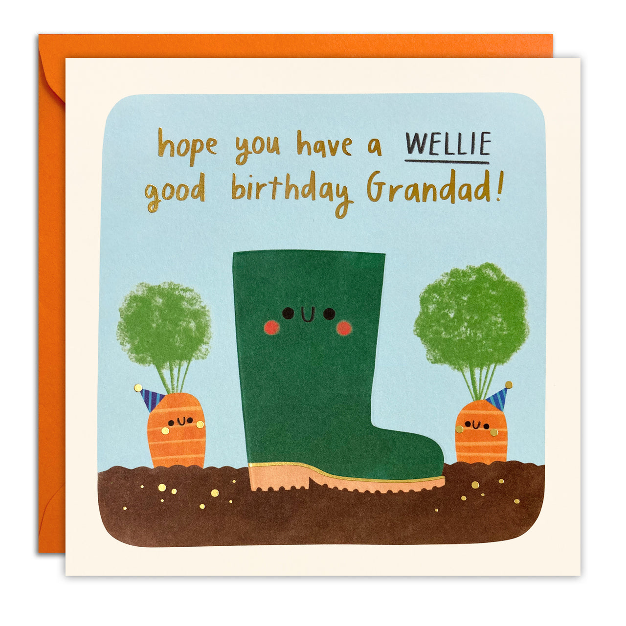 Grandad Wellie Good Birthday Card by James Ellis