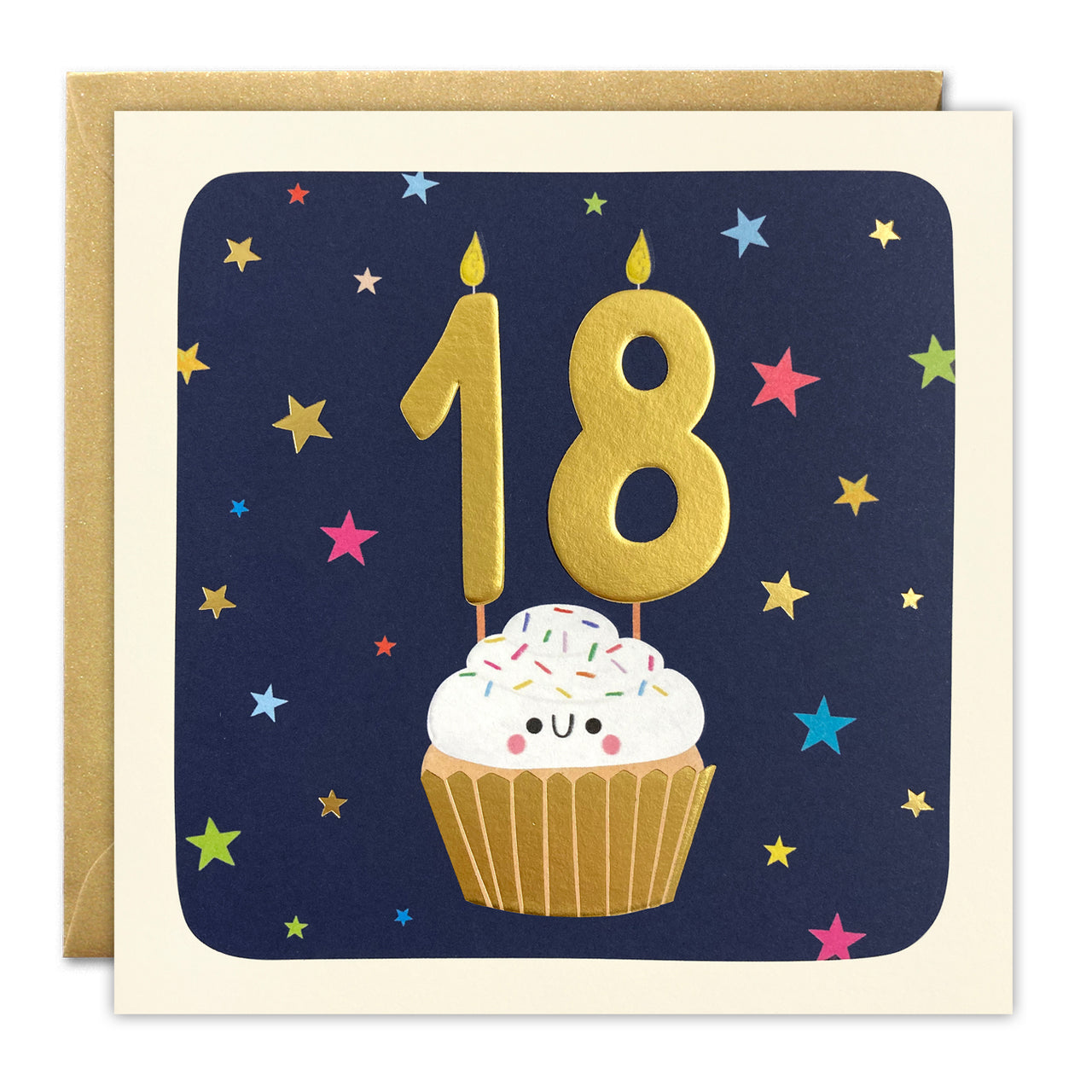 Age 18 Cupcake Birthday Card by James Ellis
