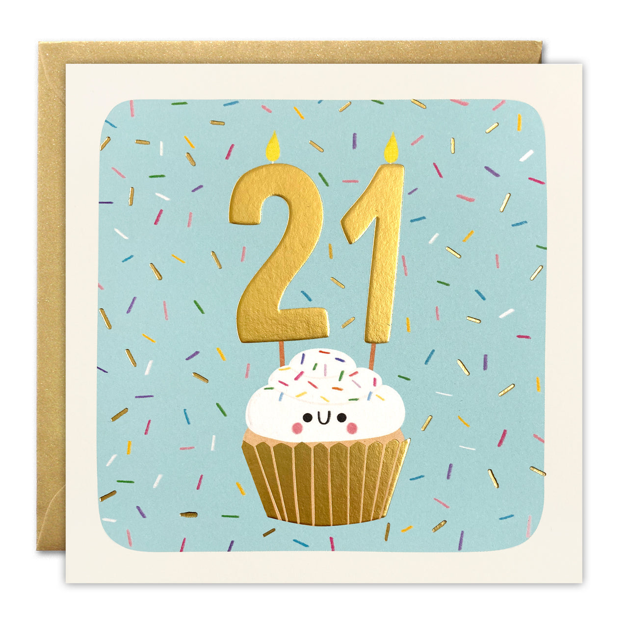 Age 21 Cupcake Birthday Card by James Ellis