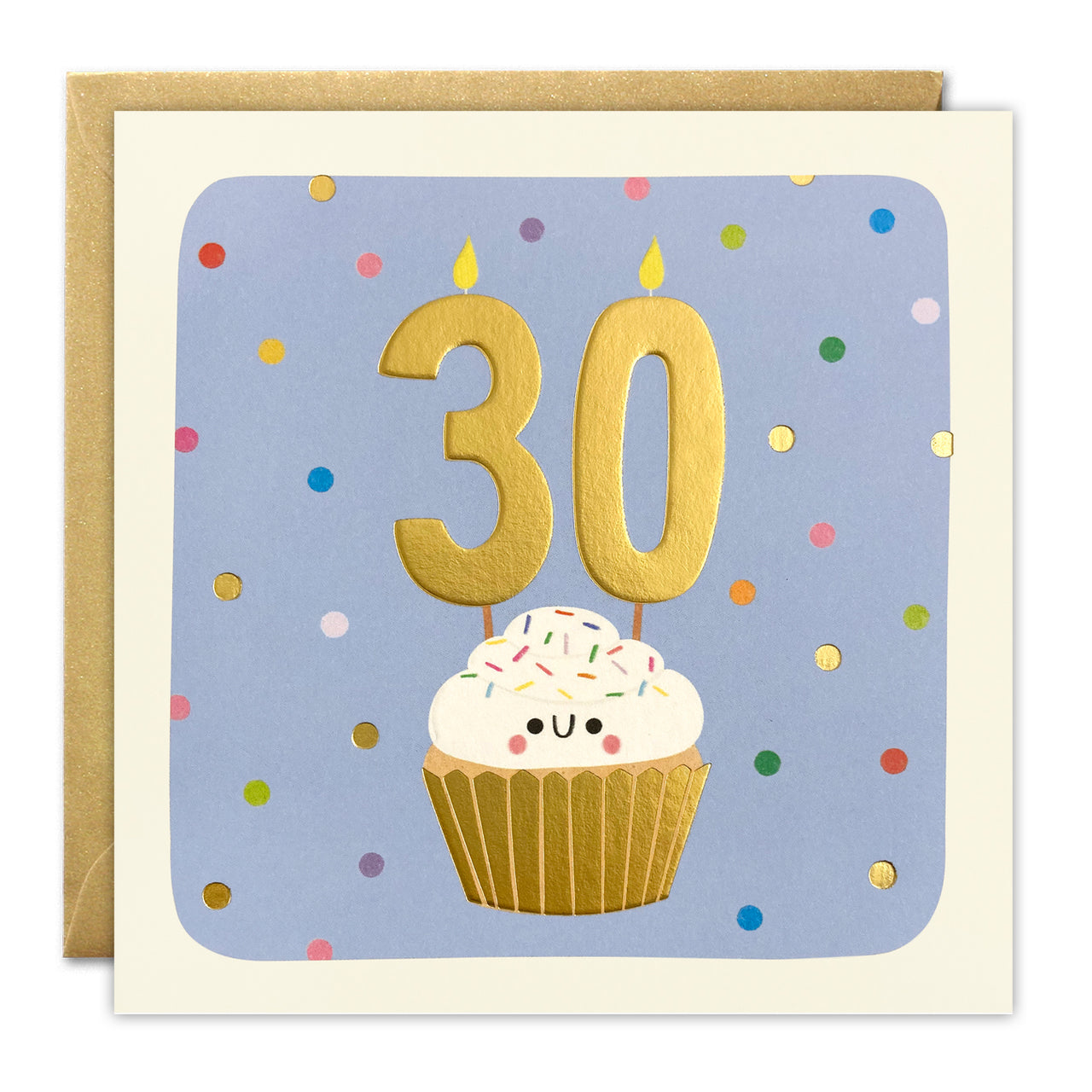 Age 30 Cupcake Birthday Card by James Ellis
