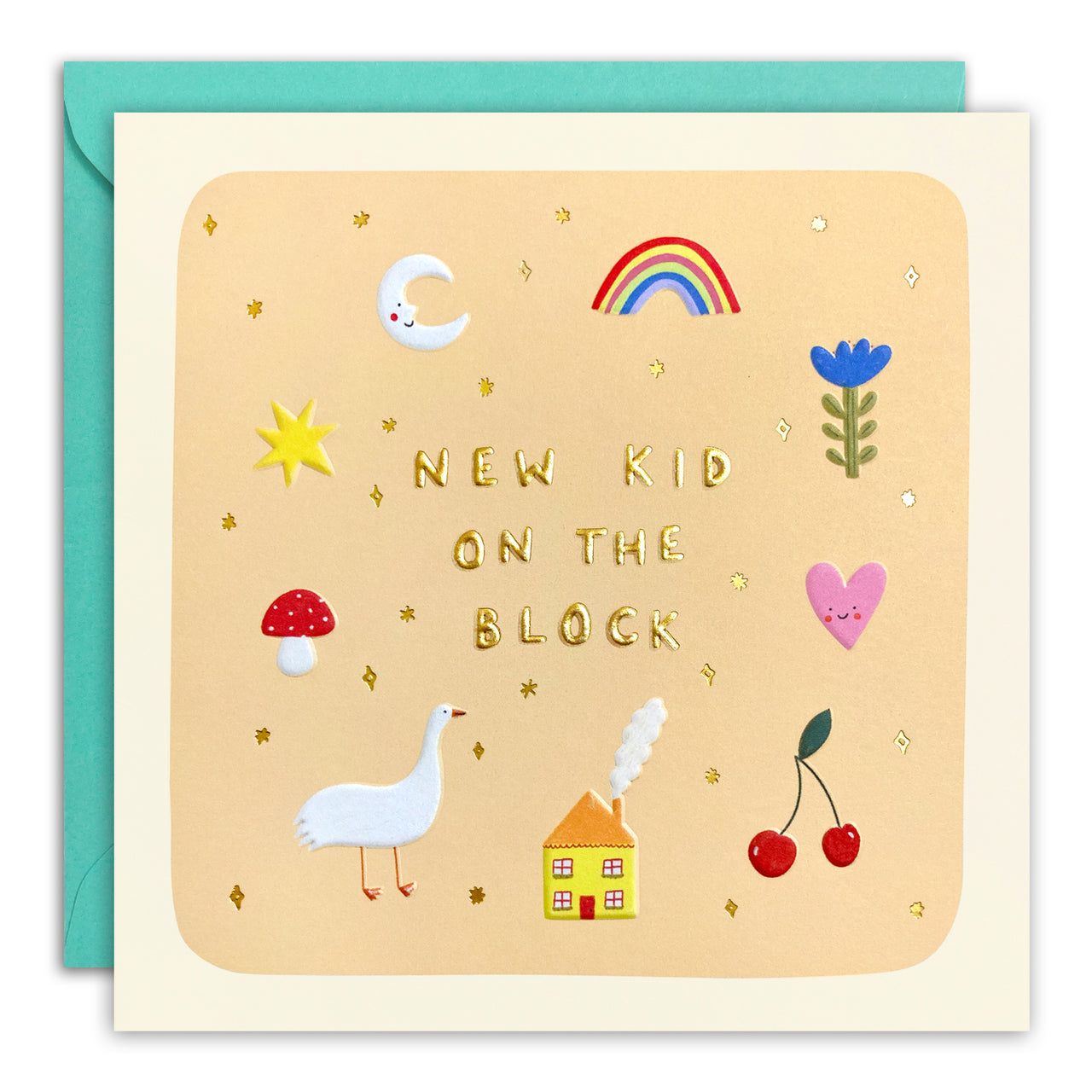 New Kid on the Block New Baby Card by James Ellis