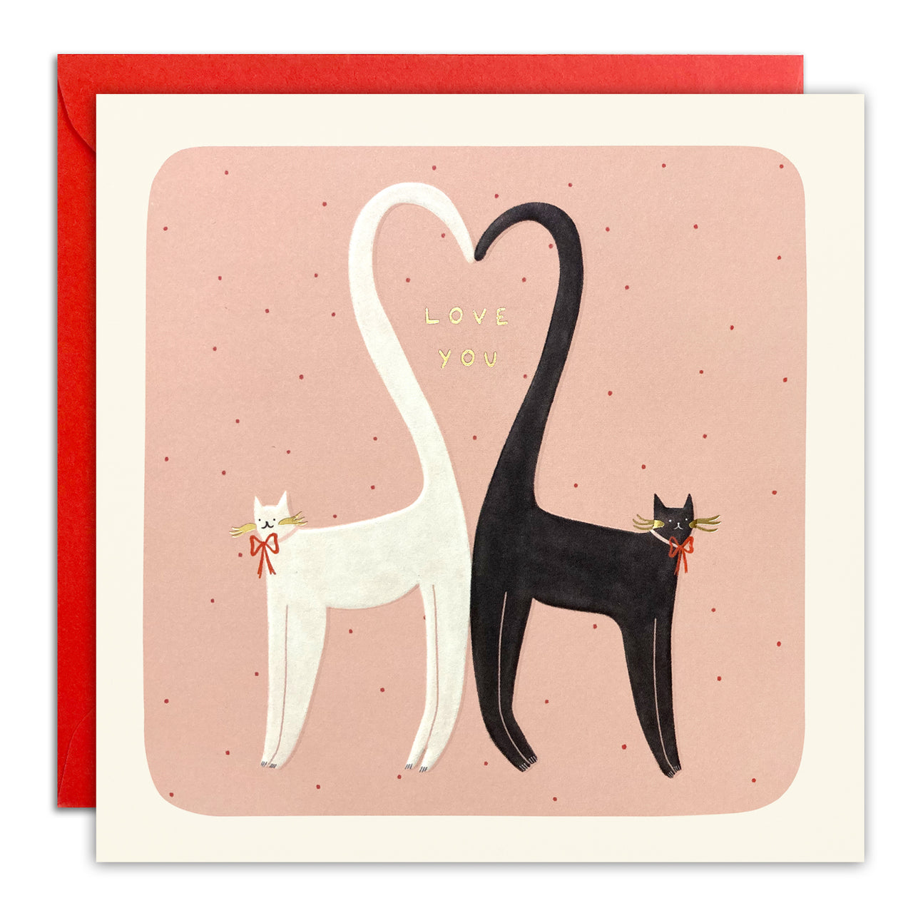 Love You Cats Card by James Ellis