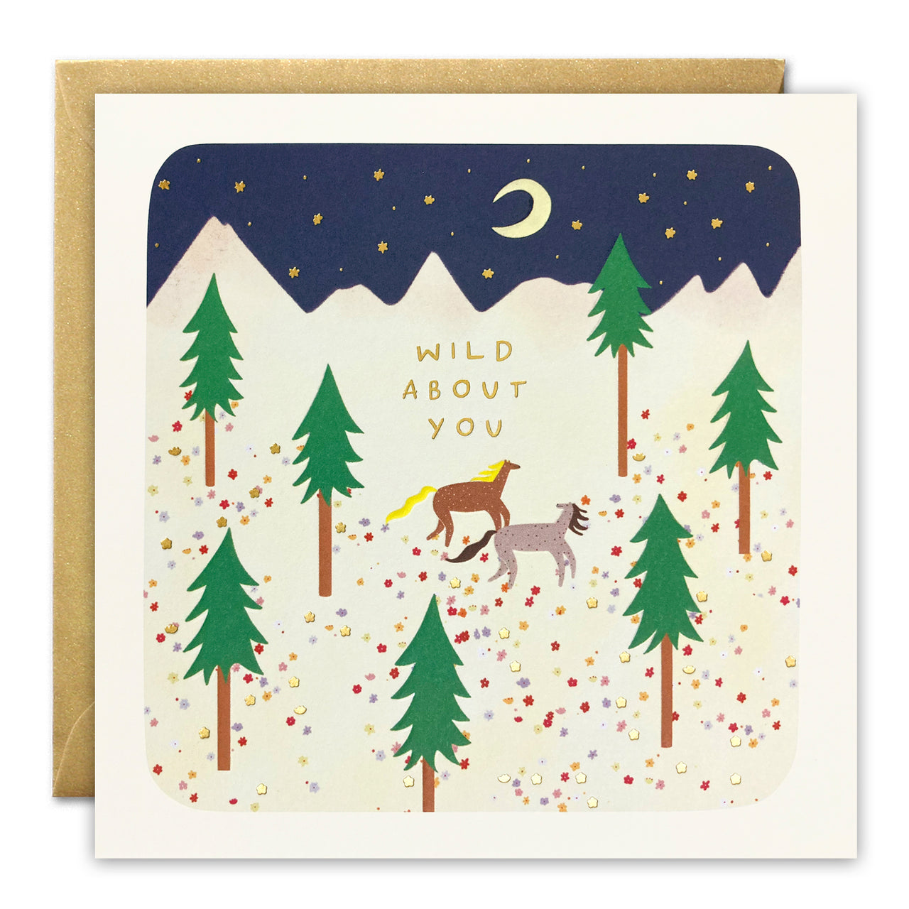 Wild About You Horses Card by James Ellis