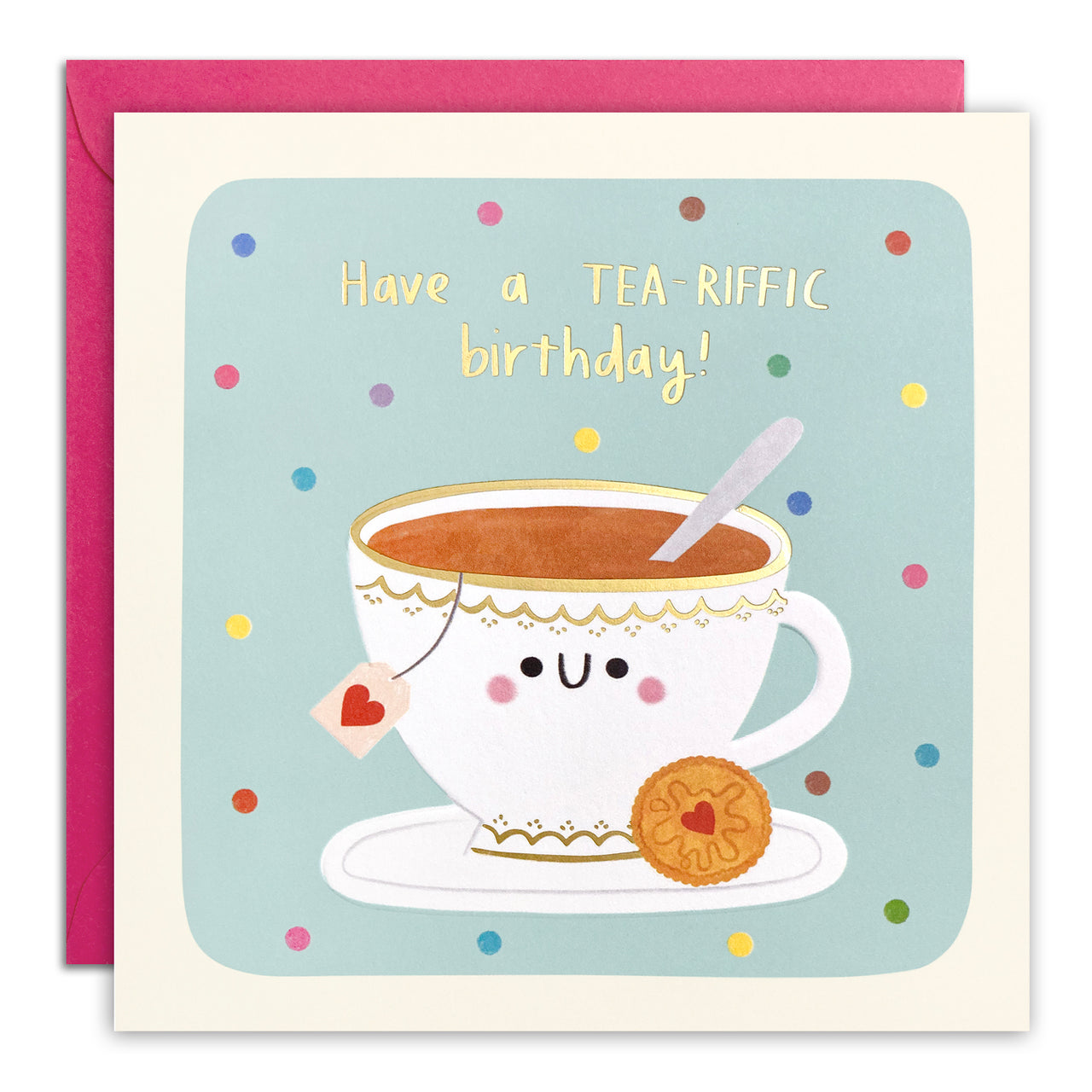 Tea-riffic Teacup Birthday Card by James Ellis