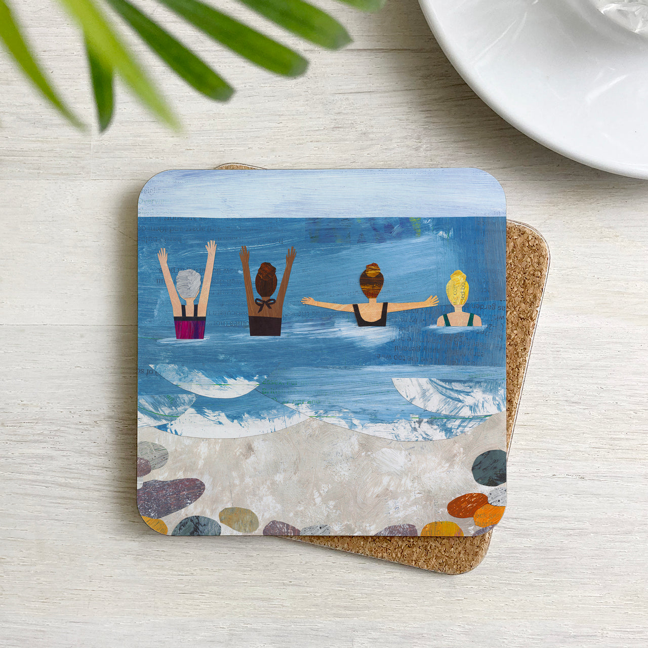 Wild Sea Swimmers Coaster by James Ellis