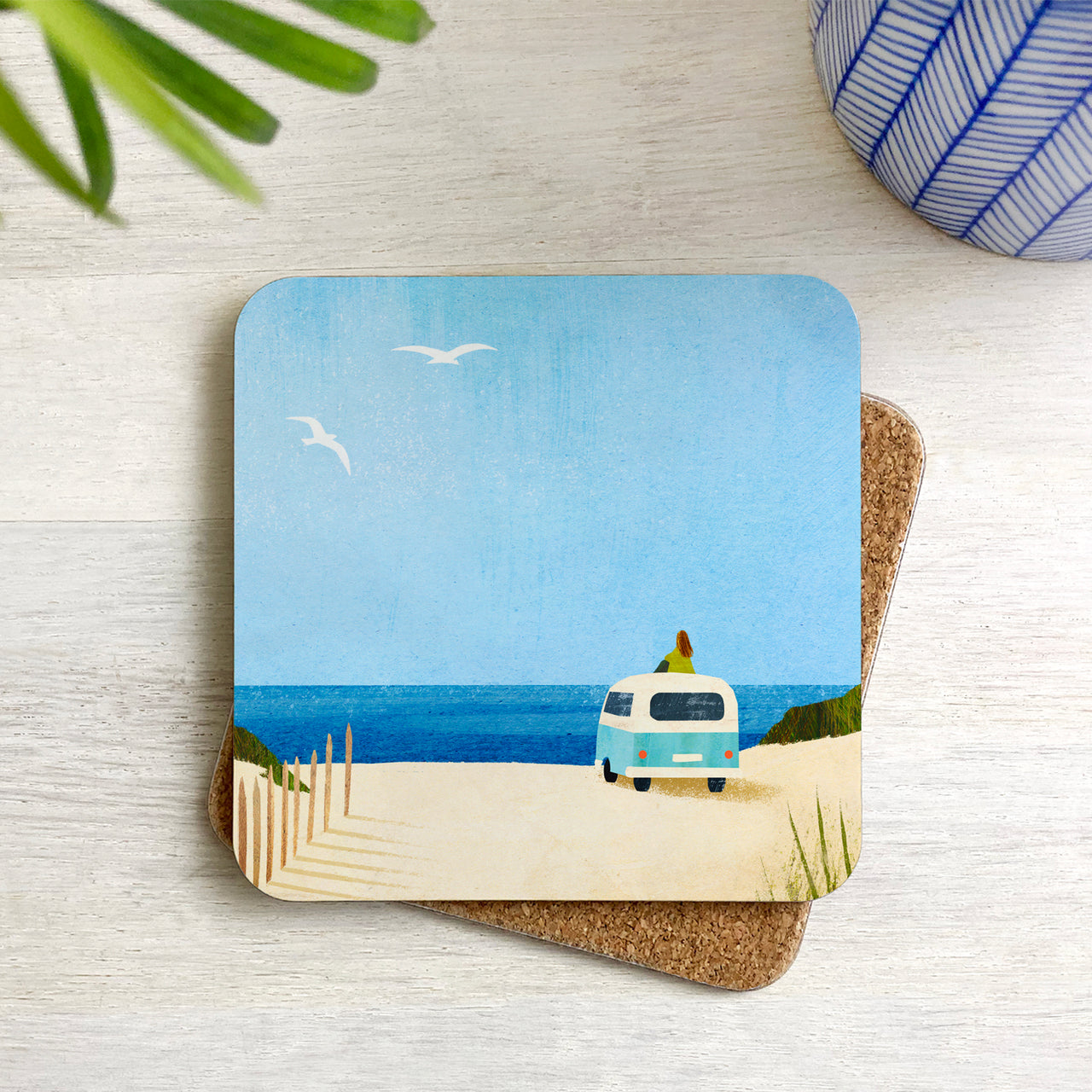 Campervan View Coaster by James Ellis