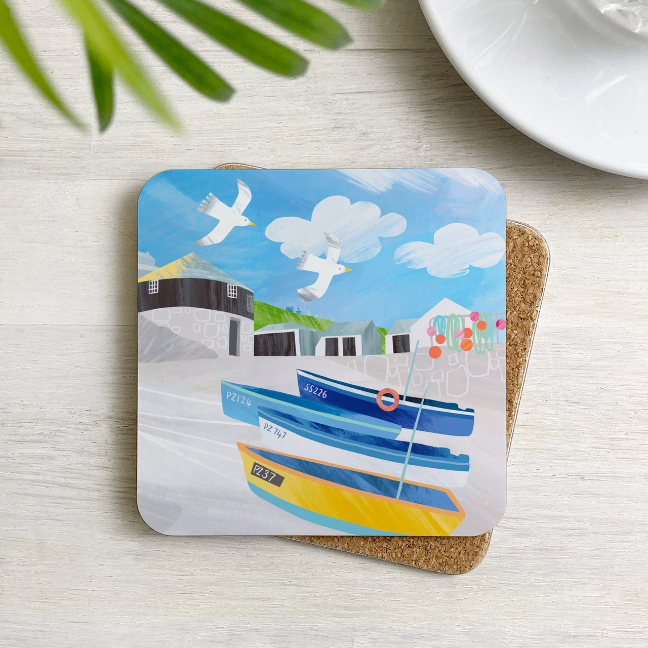 Boats on the Slipway Coaster by James Ellis