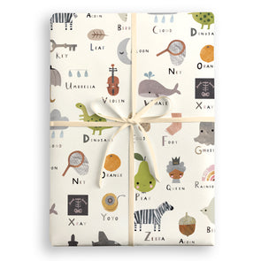 Alphabet Wrapping Paper by James Ellis