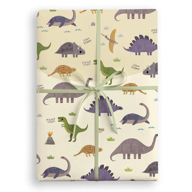 Dinosaurs Wrapping Paper by James Ellis