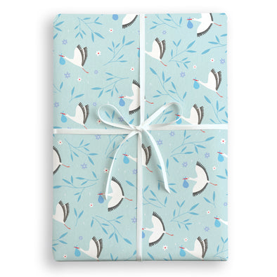 Blue Storks Wrapping Paper by James Ellis