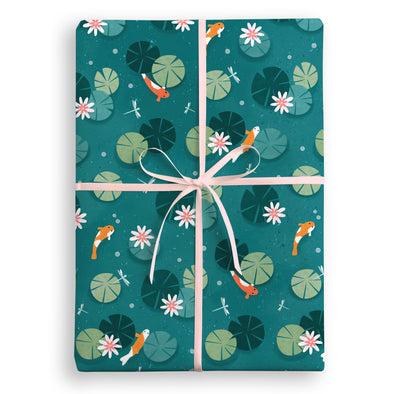 Koi Pond Wrapping Paper by James Ellis