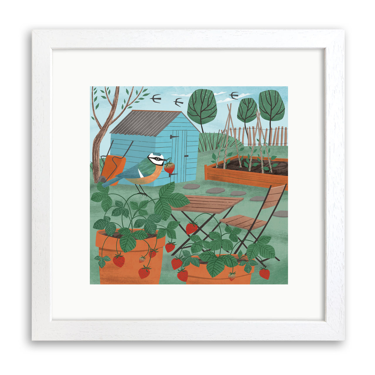 Strawberry Pots Art Print by Holly Astle