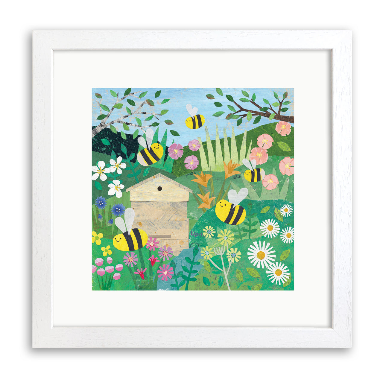 Beehive Garden Art Print by Christina Carpenter