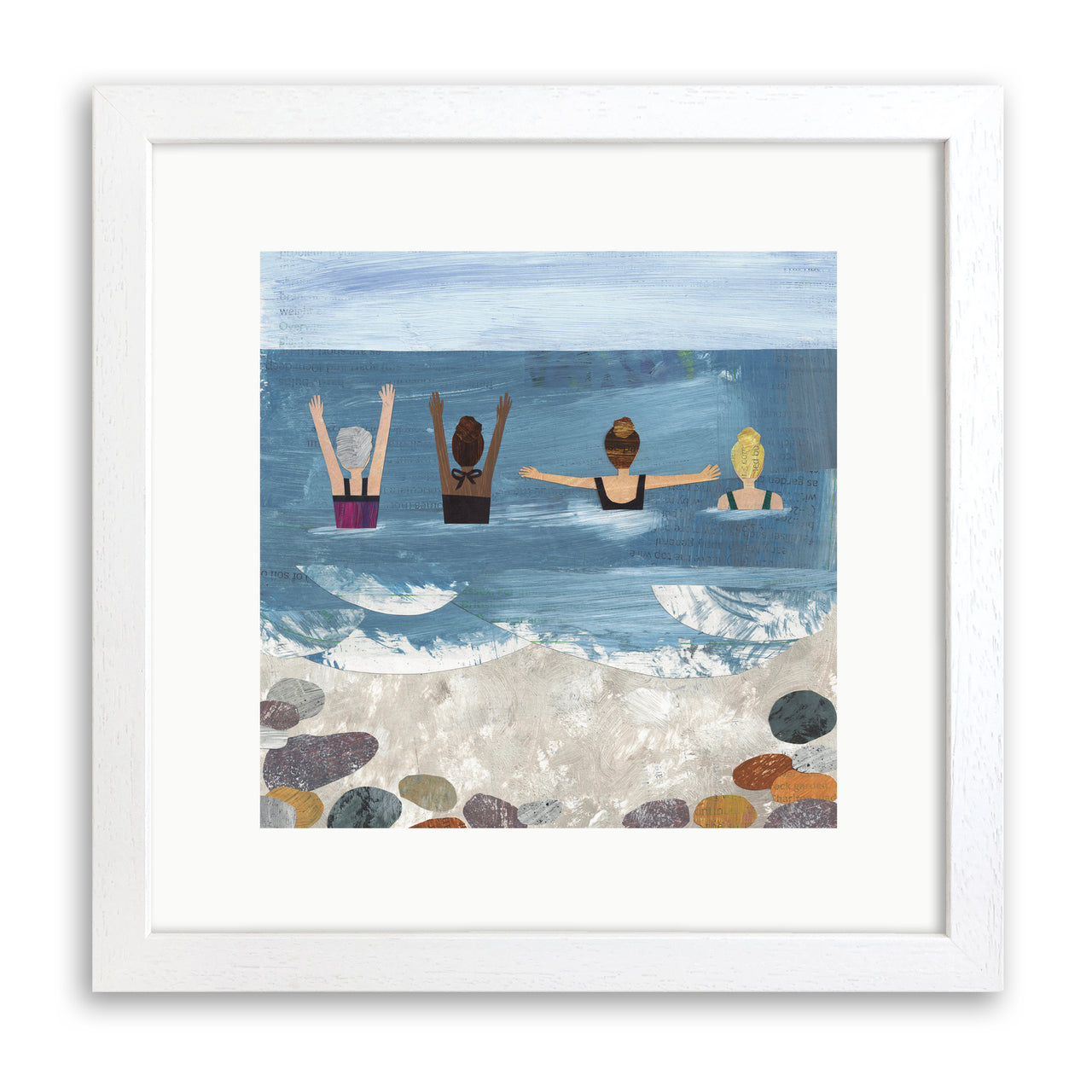 Wild Sea Swimmers Art Print by Christina Carpenter