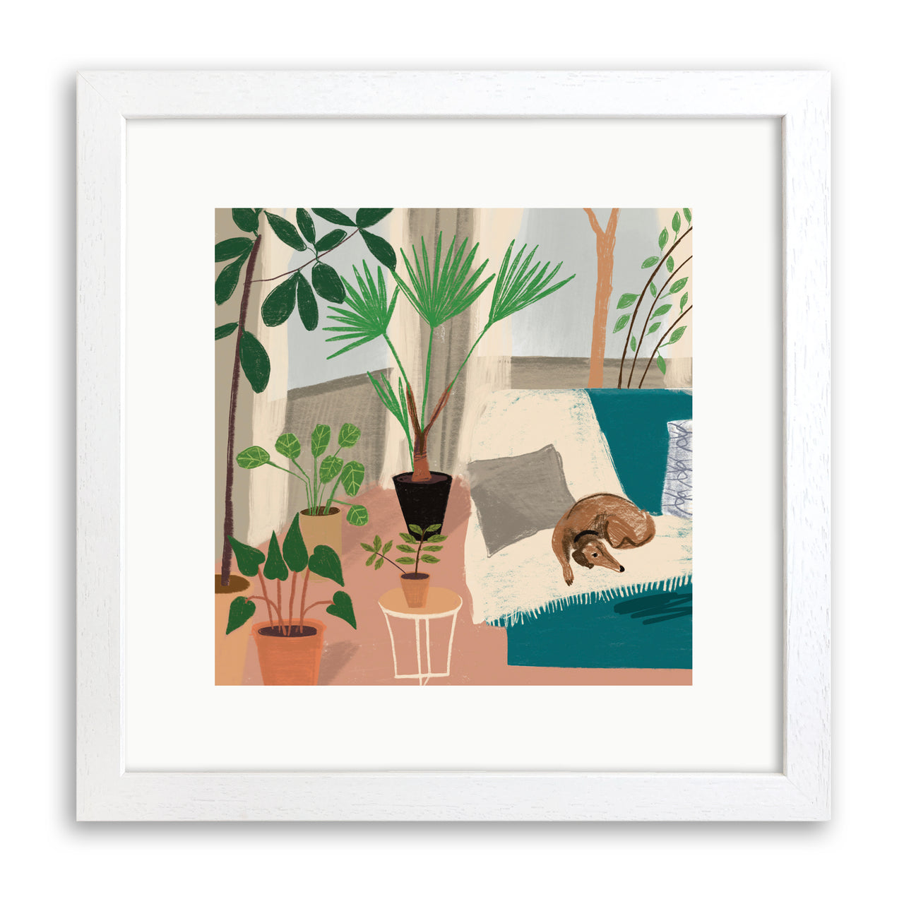 Dog Couch Art Print by Patti Blau