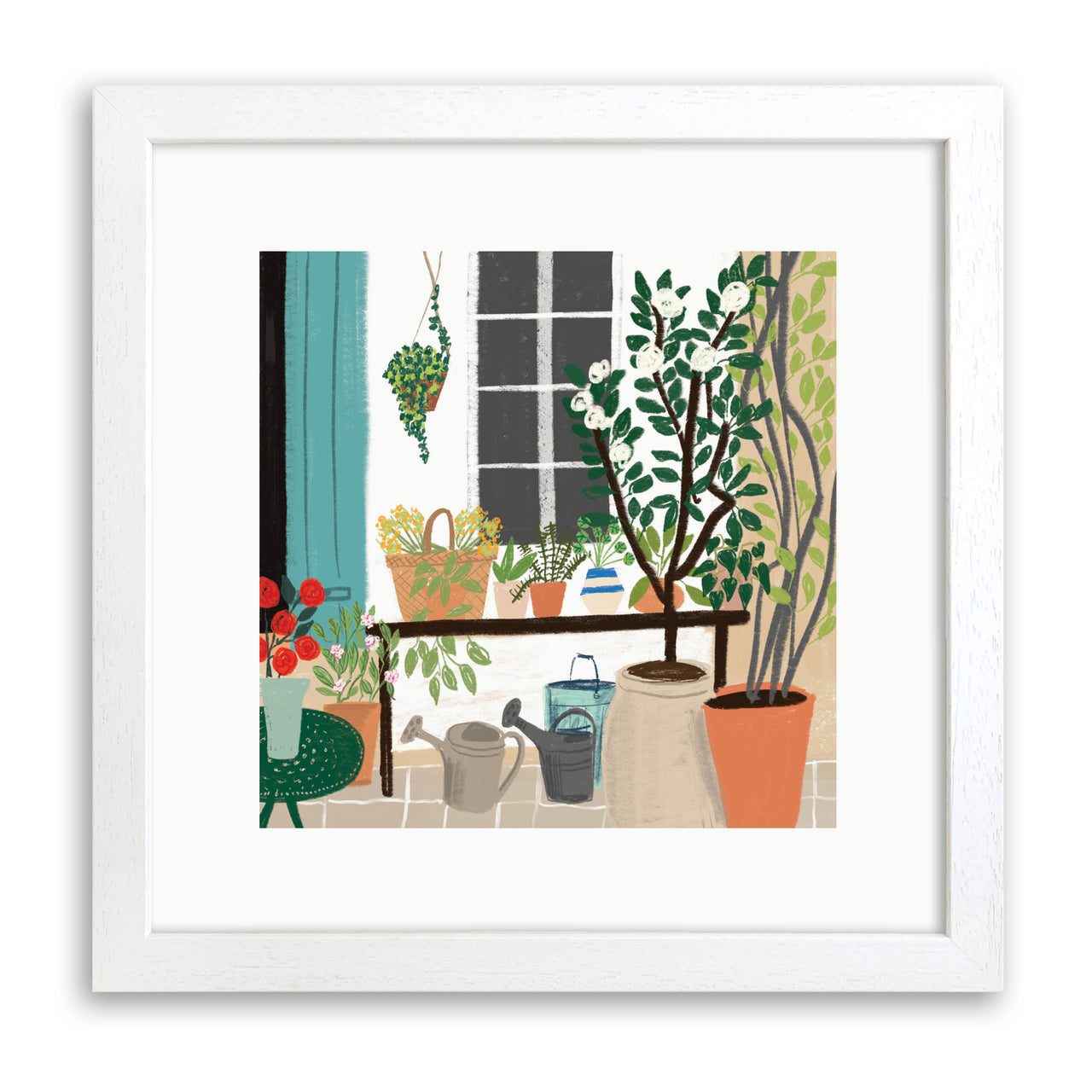 Garden Patio Art Print by Patti Blau