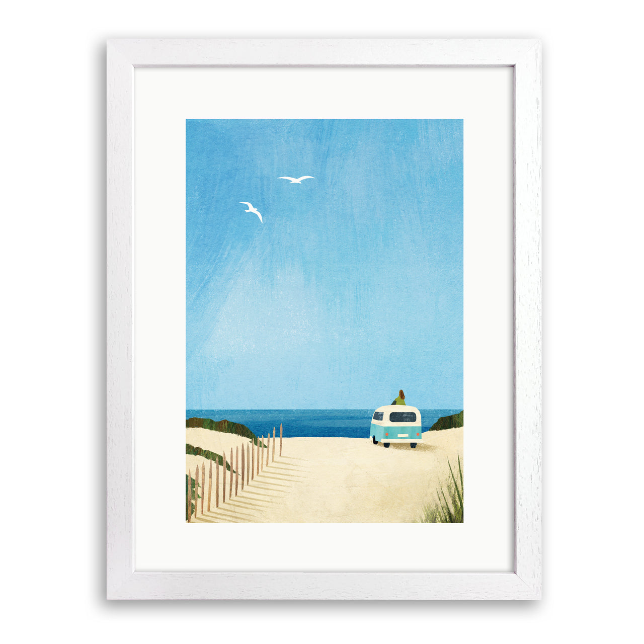 Campervan View Print by Henry Rivers