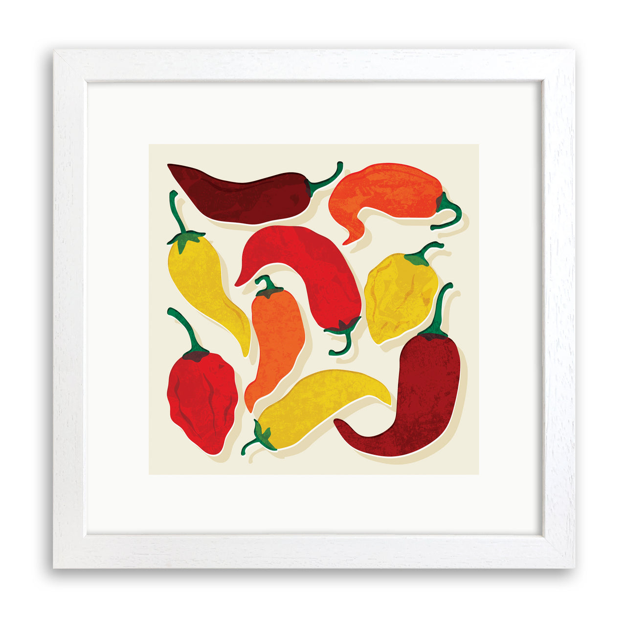 Chillies Print by Rebecca Hollingsworth