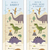 Dinosaur Landscape Canvas and Wood Height Chart