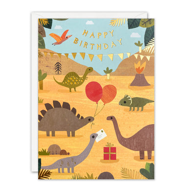 Dinosaurs Birthday Card by James Ellis