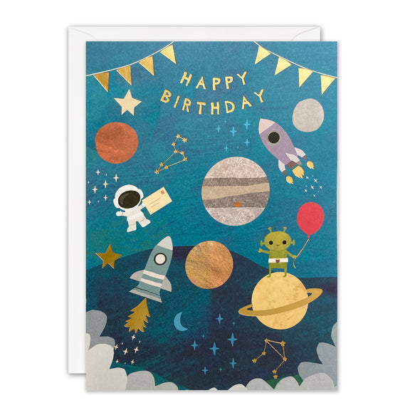 Outer Space Birthday Card by James Ellis