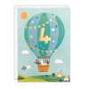 Age 4 Balloon Birthday Card by James Ellis