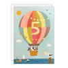 Age 5 Balloon Birthday Card by James Ellis