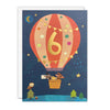 Age 6 Balloon Birthday Card by James Ellis