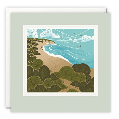 A Beach to Ourselves Art Card by Lynne Roebuck