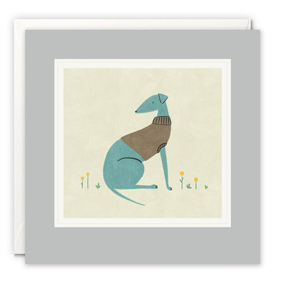 Blue Dog Art Card by Betsy Siber