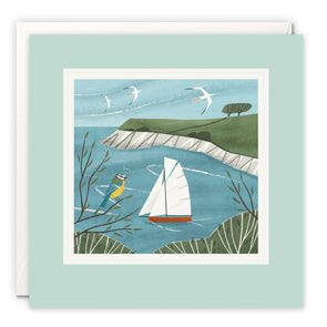 Rosemullion Sailing Art Card by Holly Astle