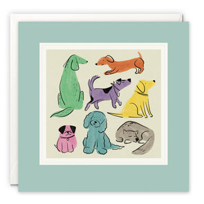 Seven Dogs Art Card by Betsy Siber