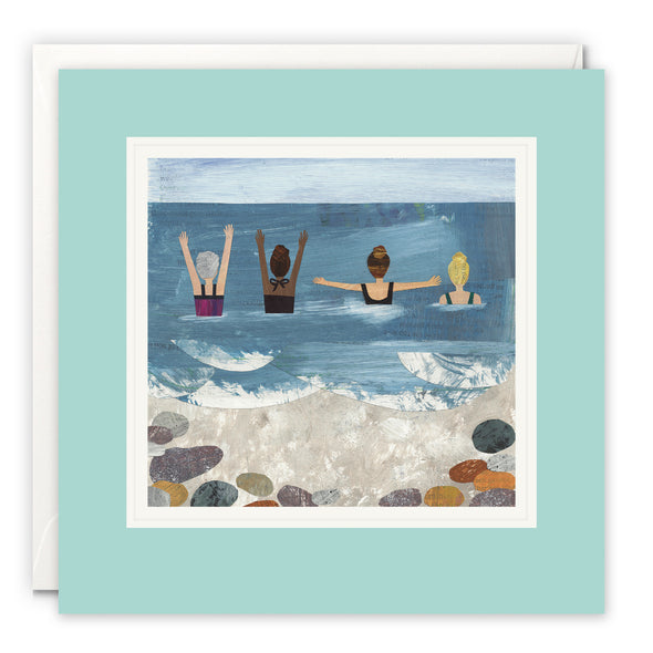 Wild Sea Swimmers Art Card by Christina Carpenter