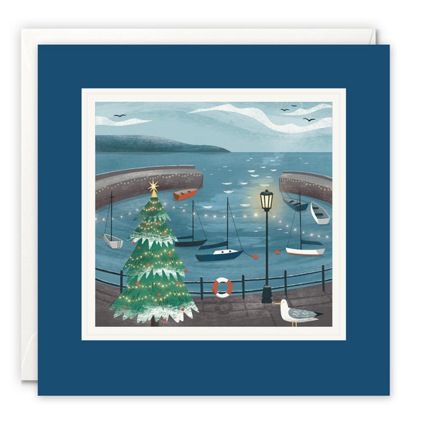 Harbourside Christmas Art Card by Holly Astle