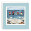 Christmas Sea Swimmers Art Card by Christina Carpenter