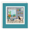 Window Dog Art Card by Christina Carpenter