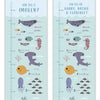 Ocean Canvas and Wood Height Chart