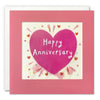 Pink Heart Anniversary Card with Paper Confetti - Paper Shakies by James Ellis