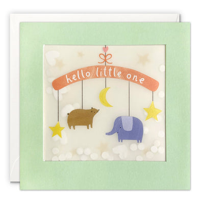 Animal Mobile New Baby Card with Paper Confetti - Paper Shakies by James Ellis