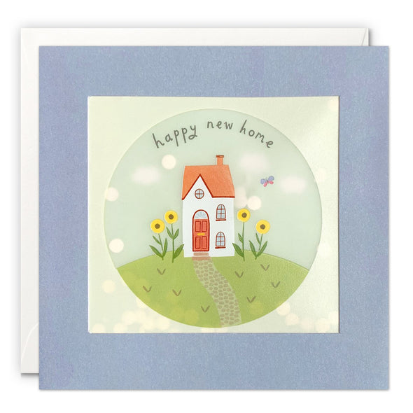 House and Sunflowers Happy New Home Card with Paper Confetti - Paper Shakies by James Ellis