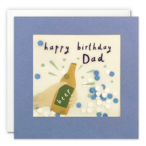 Dad Birthday Card with Paper Confetti - Paper Shakies by James Ellis