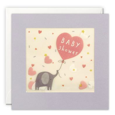 Elephant Baby Shower Card with Paper Confetti - Paper Shakies by James Ellis